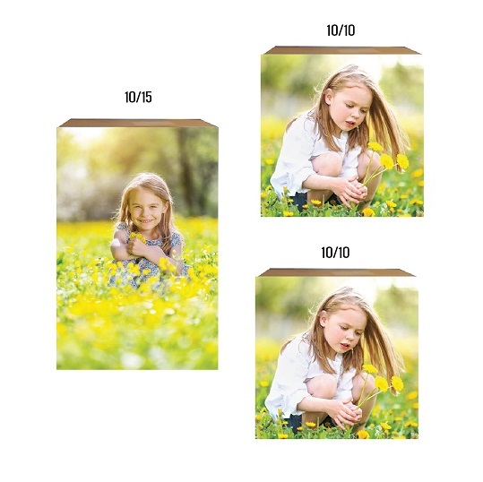הדמיה של 3 תמונות בלוק עץ 2 בגודל 10X10 ועוד 1 בגודל 10X15